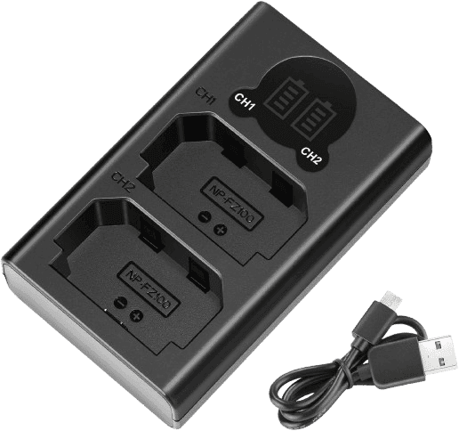 Neewer Dual USB Charger for Sony NP-FZ100 Battery